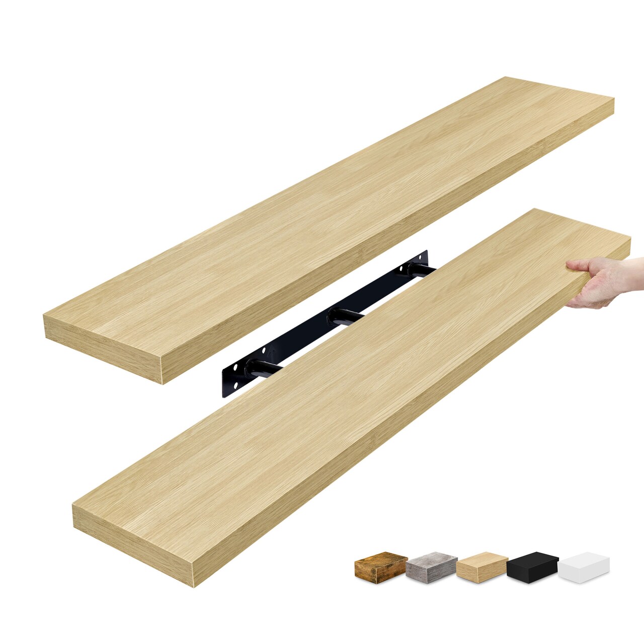 Sorbus Floating Shelves for Wall - 2 Extra Long Floating Shelves - 47 x 9.25 Inch Wall Mounted Floating Shelves for Wall
